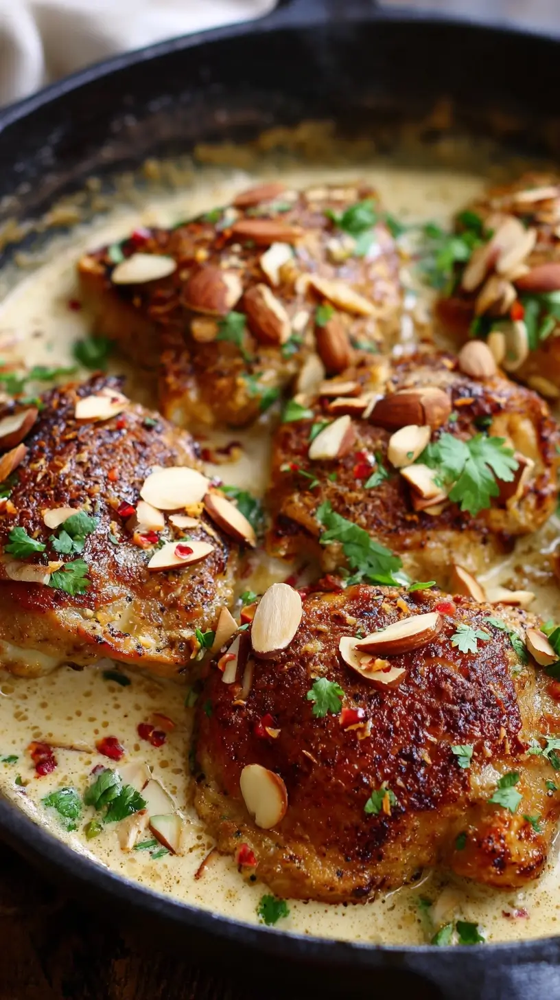 Almond Chicken Thighs