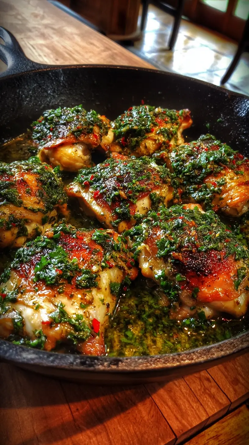 Argentine Chimichurri Chicken Thighs