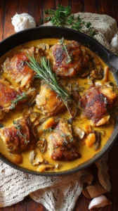 Beer Braised Chicken Thighs