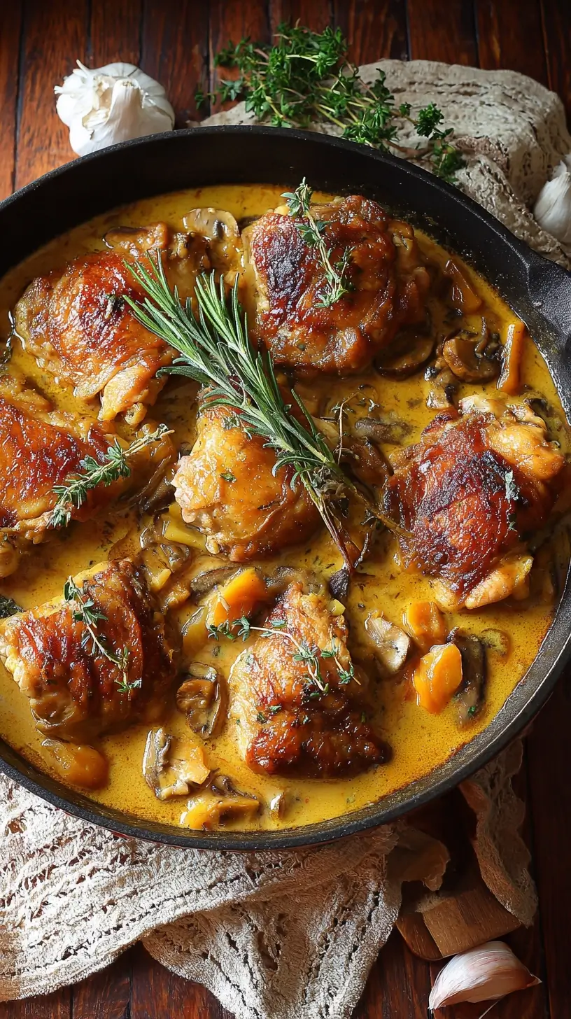 Beer Braised Chicken Thighs