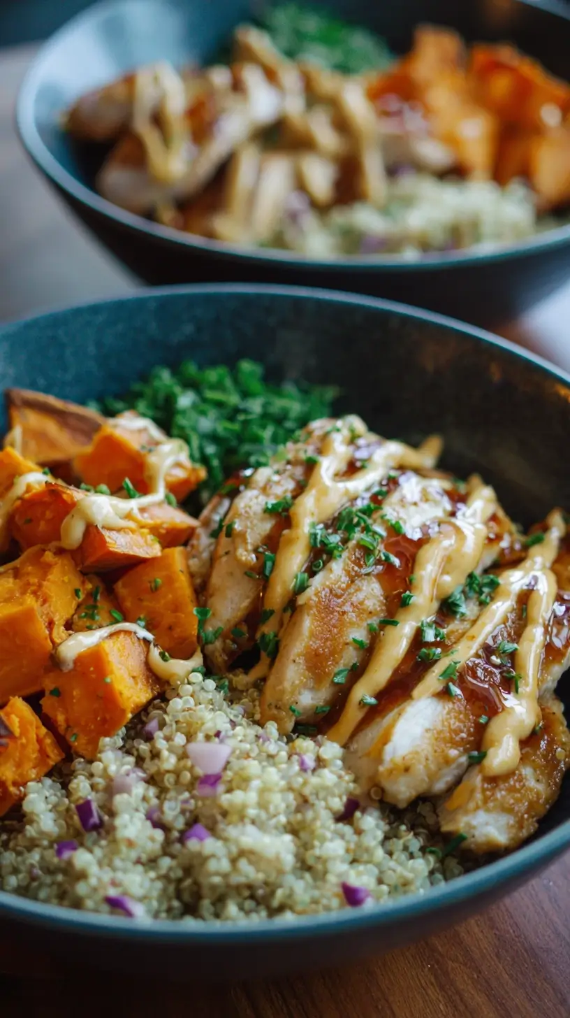Chicken Thigh Quinoa Bowls