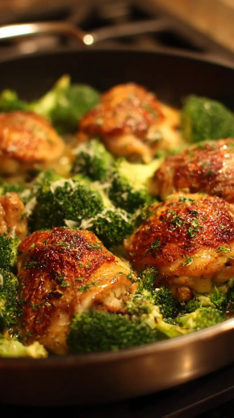 Chicken Thighs and Broccoli