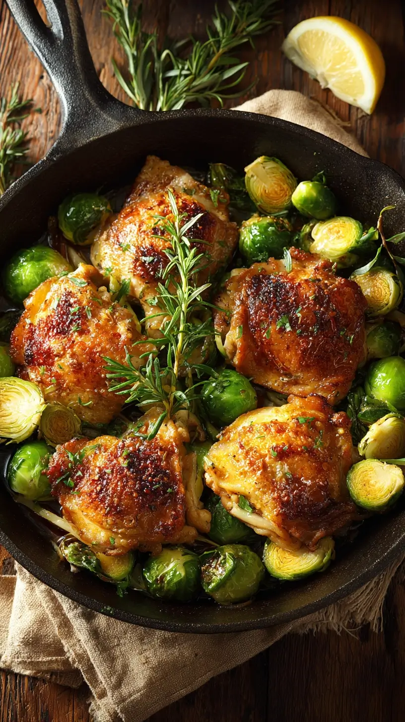 Chicken Thighs and Brussels Sprouts