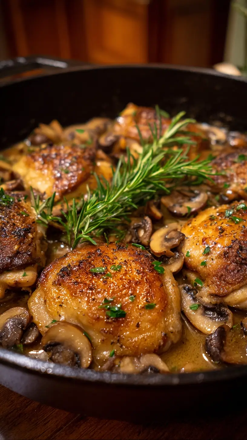 Chicken Thighs and Mushrooms