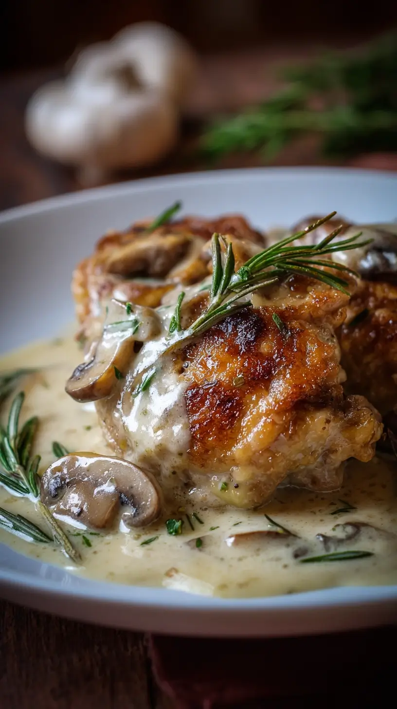 Cream Sauce Chicken Thighs