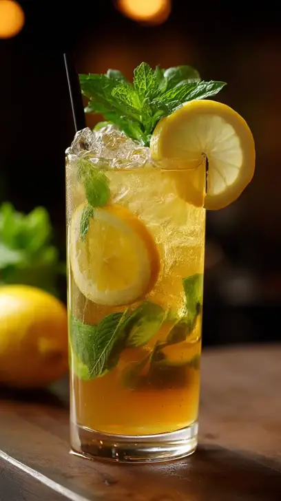 iced green tea with lemon