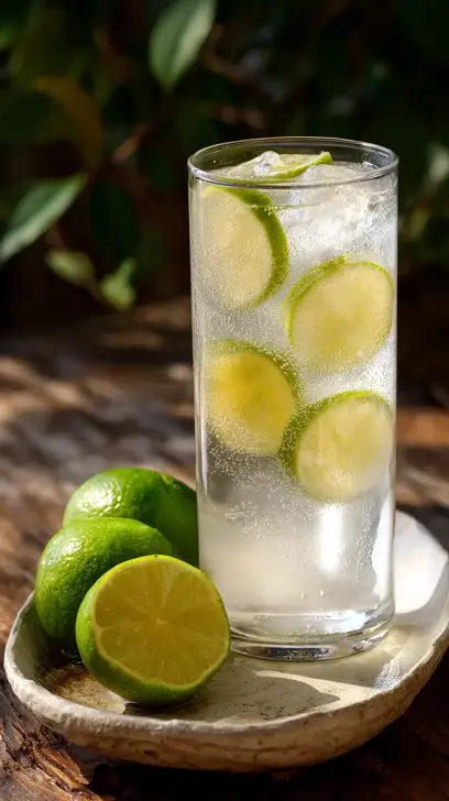lime infused sparkling water