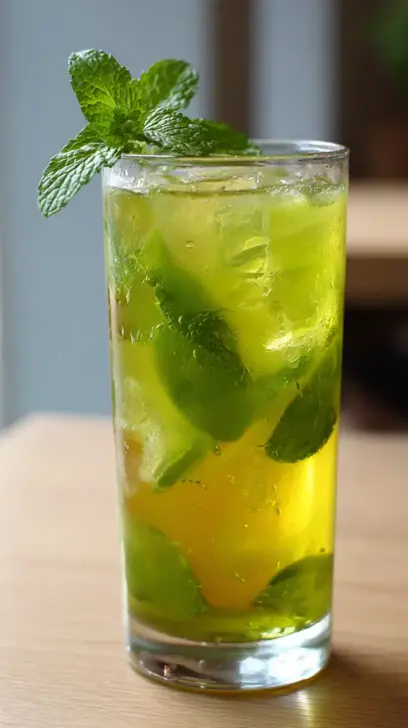 refreshing iced green tea