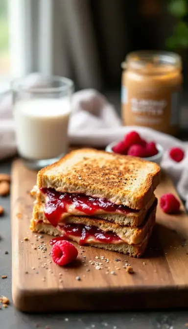 Almond Butter Jelly Sandwich