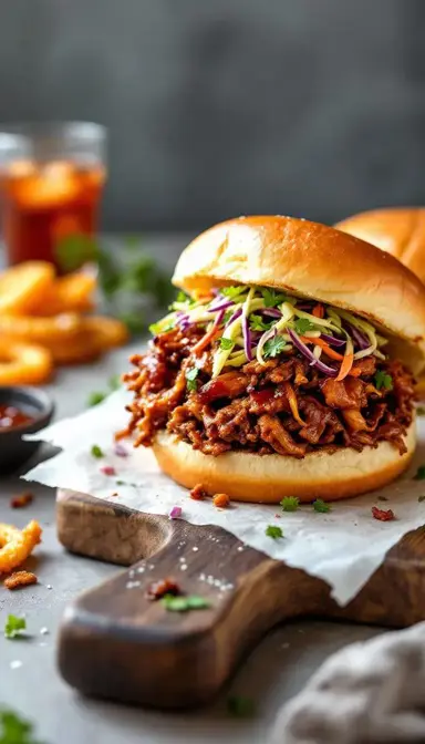 BBQ Jackfruit Pulled Pork Sandwich