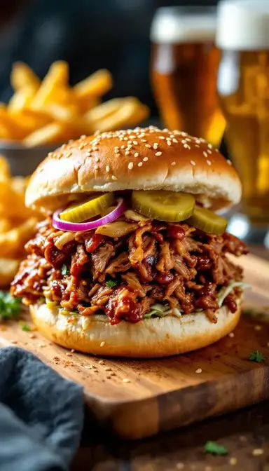BBQ Pulled Pork Burger