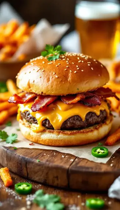Bacon Jalapeno Popper Burger