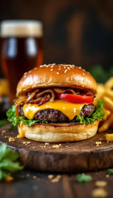 Banquet Burger with Worcestershire 1