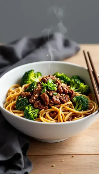 Beef and Broccoli Noodle Bowl