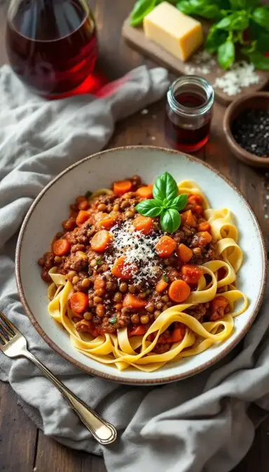 Beef and Lentil Bolognese