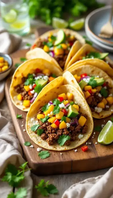 Beef and Mango Salsa Tacos