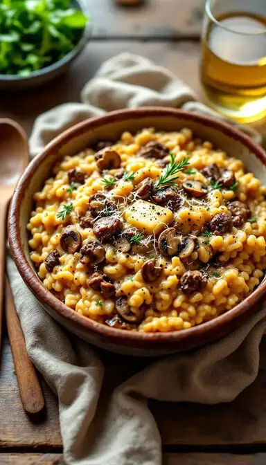Beef and Mushroom Risotto