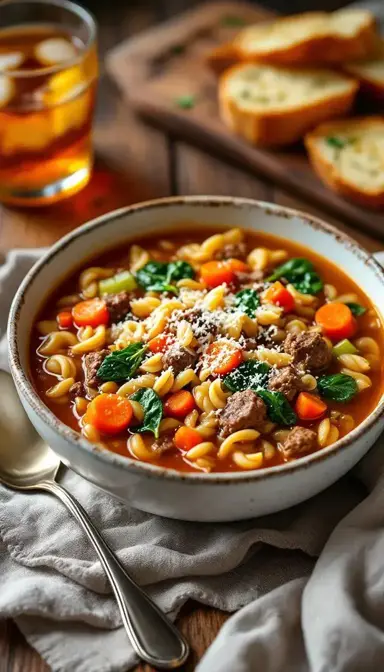 Beef and Orzo Soup