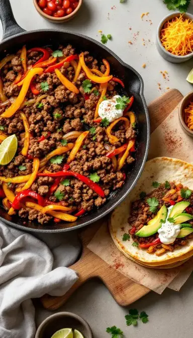 Beef and Pepper Fajitas