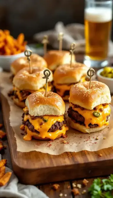 Beef and Pepper Jack Sliders