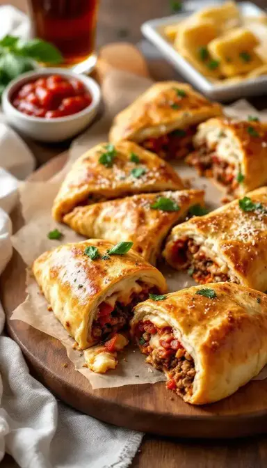 Beef and Pepperoni Calzones