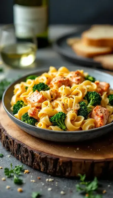 Broccoli Salmon Pasta Bake