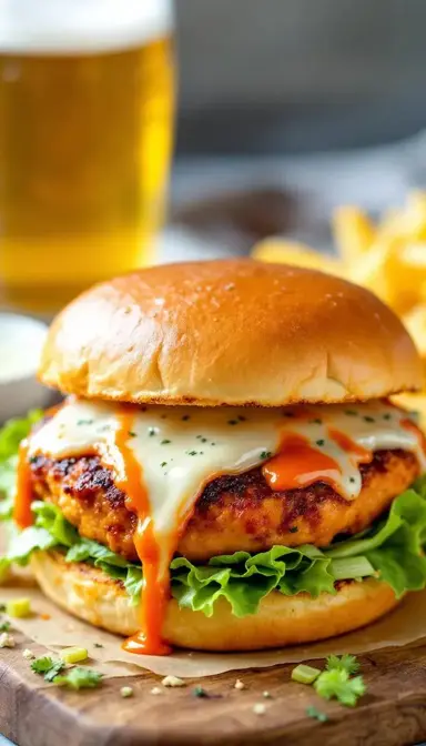 Buffalo Chicken Burger 1