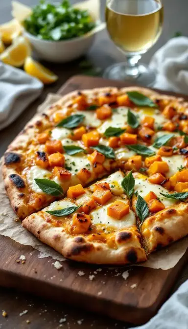 Butternut Squash and Sage Pizza with Fontina Cheese