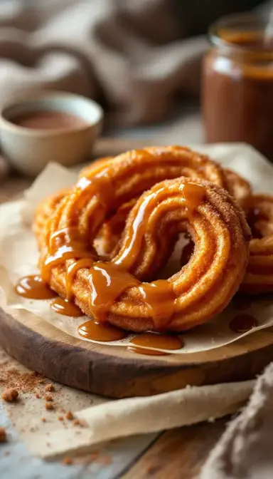 Cajeta Drizzled Churros