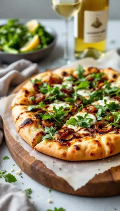 California Style Pizza with Goat Cheese and Arugula