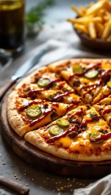 Cheeseburger Pizza with Ground Beef and Pickles: A Match Made in Comfort Food Heaven