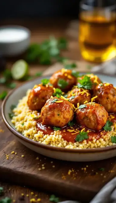Chermoula Chicken Meatballs with Couscous
