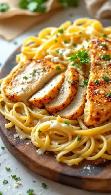 Chicken Alfredo With Fettuccine