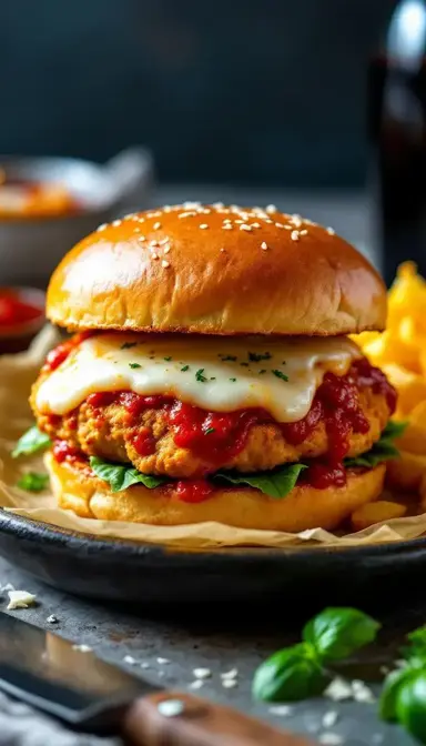 Chicken Parmesan Burger 1