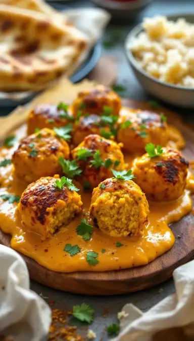 Chicken Sweet Potato Meatballs in Curry