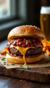 Spicy & Satisfying Chili Burger: A Flavor Explosion in Every Bite