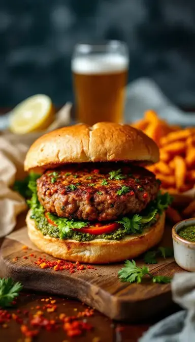 Chimichurri Pork Burger