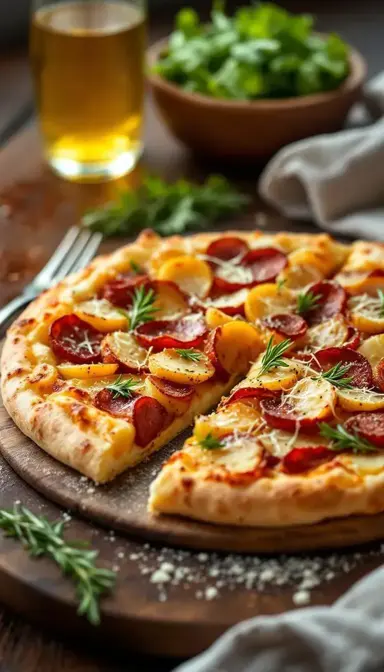Chorizo and Potato Pizza with Manchego Cheese