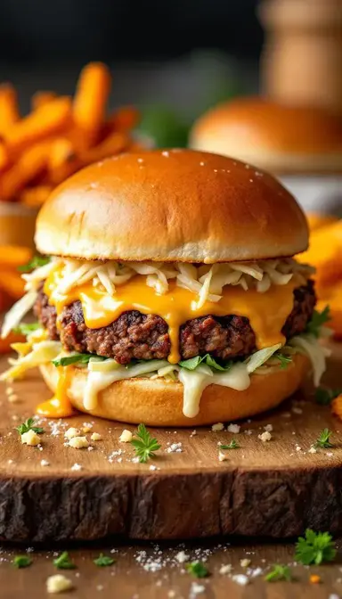 Corned Beef Cheeseburger