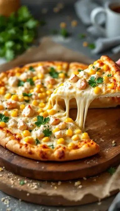 Crab and Corn Pizza with Old Bay Seasoning