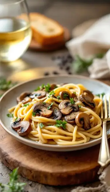 Creamy Miso Mushroom Pasta