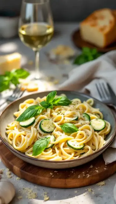 Creamy One Pot Pasta with Zucchini