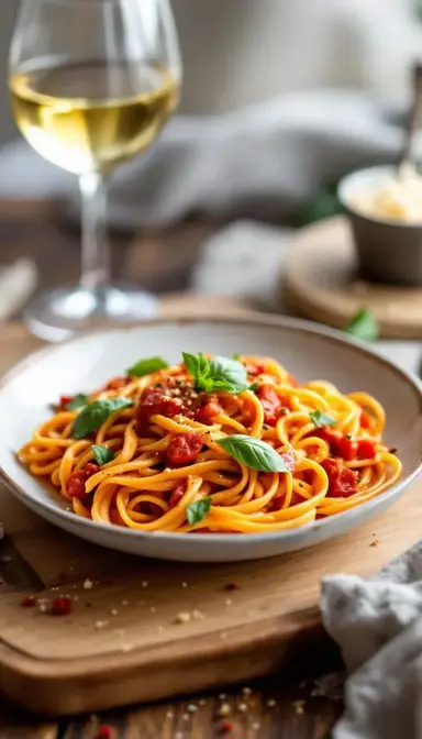 Creamy Vegan Red Pepper Pasta
