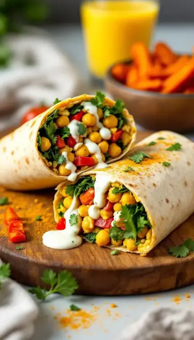 Curried Chickpea Salad Wrap
