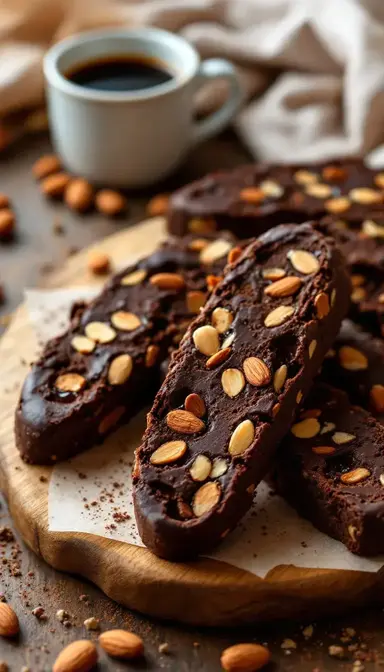 Dark Chocolate Almond Biscotti