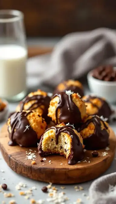 Dark Chocolate Dipped Coconut Macaroons