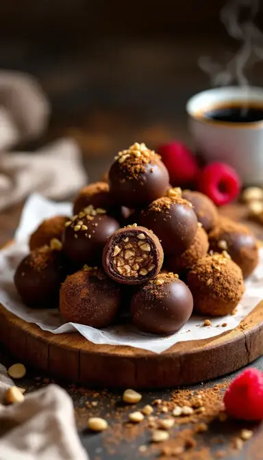 Dark Chocolate Espresso Truffles