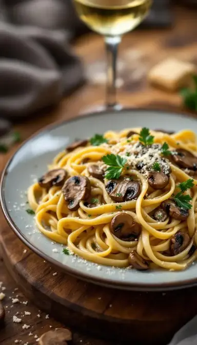 Date Night Mushroom Fettuccine