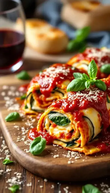 Eggplant Lasagna Roll Ups