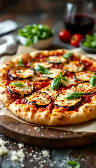 Eggplant Parmesan Pizza with Marinara and Mozzarella: A Crispy, Cheesy Love Letter to Italian Comfort Food